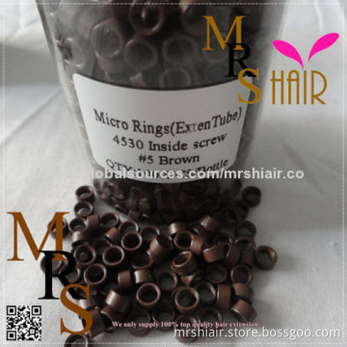 4.5mm 3.0mm Scrow micro ring black brown blonde color for I tip hair extensions tools